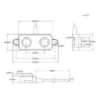 เครื่องตรวจจับช่วงอัลตราโซนิก DC 3.3V-5V เซนเซอร์ระยะไกลคลื่นเสียงชดเชยอุณหภูมิ IP67กันน้ำใช้พลังงานต่ำสำหรับหุ่นยนต์