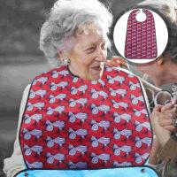 【CW】 Adult Bibs Bib Adjustable Baby Eating Elderly Feeding Drooler Patient Aprons Large Terry Pattern