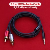 3.5mm jack to RCA Aux Audio Splitter For DVD Amplifiers Home Theater 3.5 Male to 2RCA Audio Cable Adapter for TV PC Speaker Wire Cables