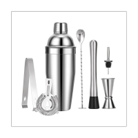 Cocktail Shaker Mixer 750ML Stainless Steel Silver for Bartender Drink Party Bar Tools