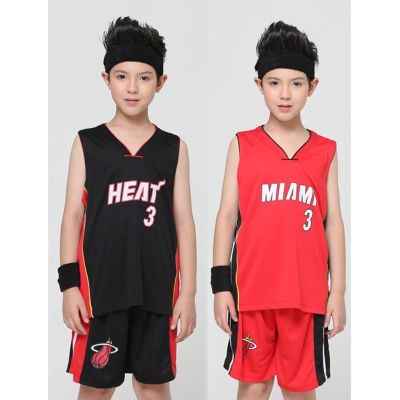 NBA Miami Heat No.3 Dwyane Wade Basketball Jersey Kids Jersey