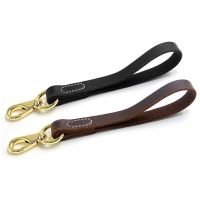 Dog Leashes Pet Short Leash Real Leather Short Dog Traffic Lead for Big Dogs Training and Walking Genuine Leather Pet Supplies Leashes