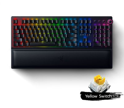 RAZER Blackwidow V3 Pro Tenkeyless Mechanical Gaming Keyboard (Yellow switch) - Thai Layout คีย์บอร์ดสำหรับเล่นเกมมีไฟ RGB รองรับการใช้งานกับSoftware,แป้นภาษาไทย(รับประกันสินค้า 2ปี)