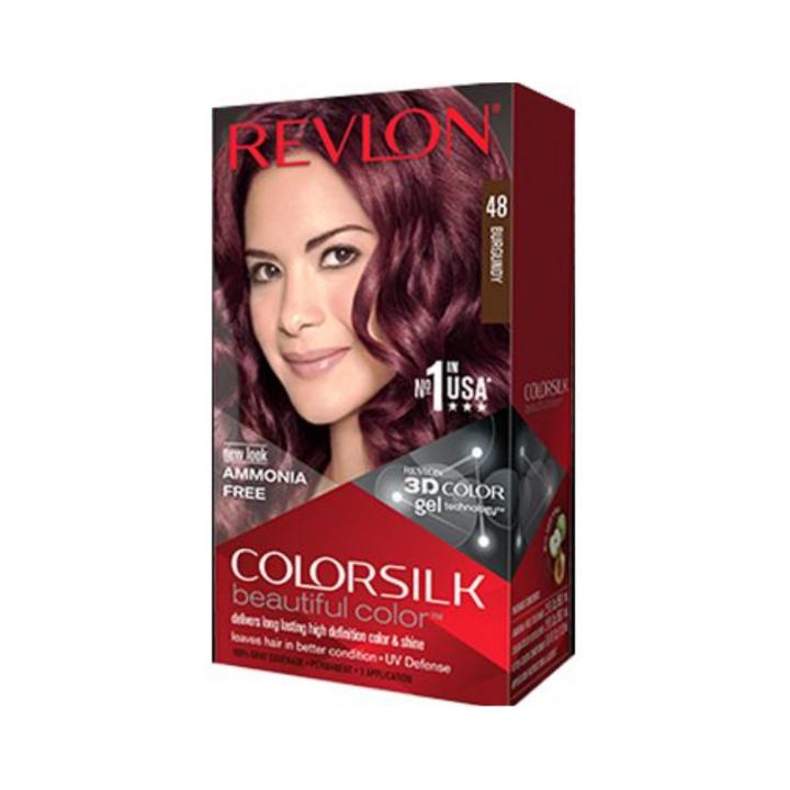Làm mới tóc của bạn với Revlon ColorSilk 3D #48! Màu sắc độc đáo và sáng tạo phối hợp tạo thành một chất lượng nhuộm tóc vượt trội. Hấp thụ tuyệt vời và độ bám dính lên tóc rất cao. Xem hình ảnh để thấy sự khác biệt nó tạo ra trên mái tóc bạn.