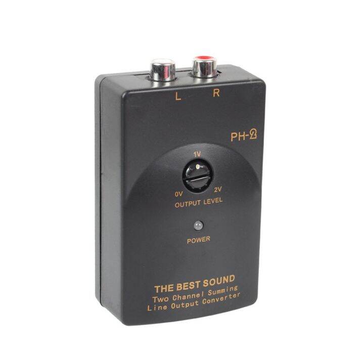 1x Audio High to Low Level Car Speaker to RCA Amplifier Line Output