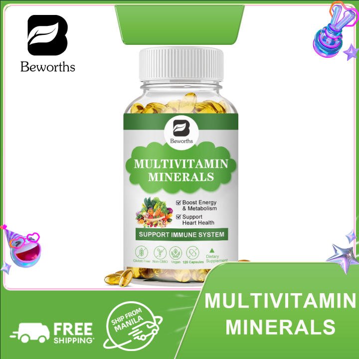 BEWORTHS Multivitamin & Minerals Capsules with Vitamin B12, D3 & K2 for ...