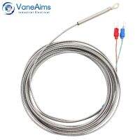 【Taiyong Electric】เครื่องซักผ้าหลุม5มม. Thermocouple Vaneims ประเภท K/j/ เซ็นเซอร์อุณหภูมิ PT100 0.5/1/2/3M สายถักสำหรับตัวควบคุมอุณหภูมิ