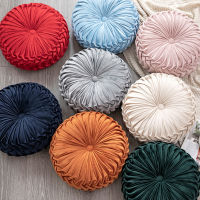 2022New European Style Round Solid Red Grey Blue Pink Beige Green Seat Cushion Velvet Fabric Back Cushion Sofa Pillow Bed Pillow