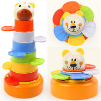 หอคอยซ้อน 6 สี ของเล่นเด็กเล็ก สนุก เสริมพัฒนาการ TOP BRIGHT 2 in 1 Tower Stacking Cups 8 PCS ของเล่นเด็ก1ขวบ