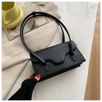 Brand Designer Simple PU Leather Shoulder Underarm Bag For Women  Summer Handbags and Purses Luxury Top Handle Yellow Bags