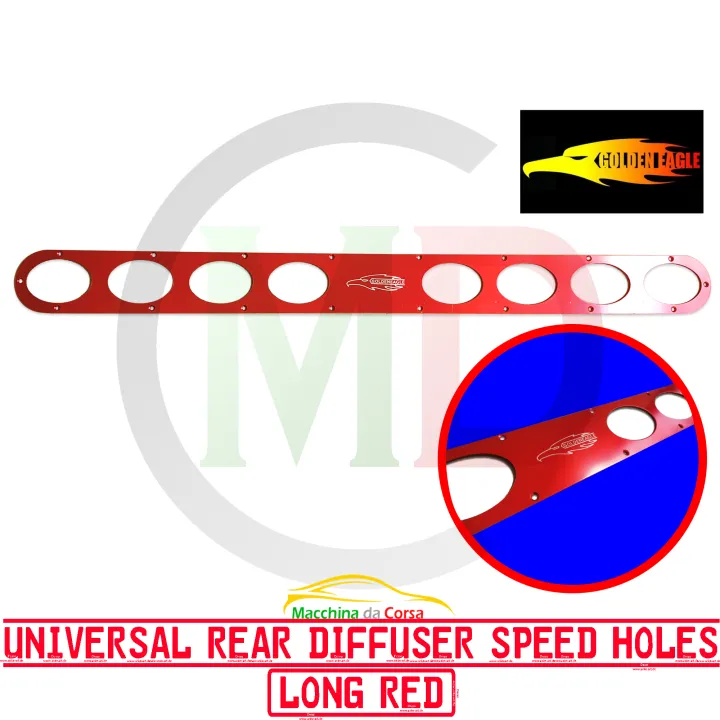 Universal Rear Bumper Diffuser Speed Holes Red Color (8 HOLES) | Lazada PH