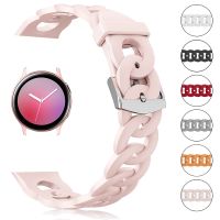 20mm 22mm Ladys Silicone Strap for Samsung Galaxy Watch 4 3 41mm 45mm Wrist Band Bracelet S3 42mm 46mm Active 2 Gear Watchband