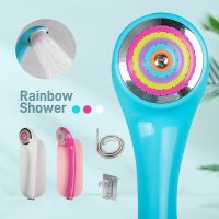 3 Colorful Bath Shower Head Set Water Saving High Pressure Rainfall ABS Showerhead for High Quality Bathroom Showers Accessories Showerheads