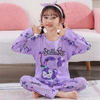 【Ready Stock】 ♧❅ C22 Kids Pyjamas spring and autumn long sleeve girls cartoon lovely princess wind big kids air conditioning home clothes thin suit