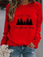 {AH Department Store}Merry Christmas Tree Sweet Lovely Style Festival Pullovers Fashion Women Casual Female Hoodies Print Woman Graphic Sweatshirts