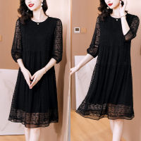 Fast Shipping Spot French Chiffon Black Dress Female 2023 Summer New Fashion, Elegant And Wild Incense Temperament Mid