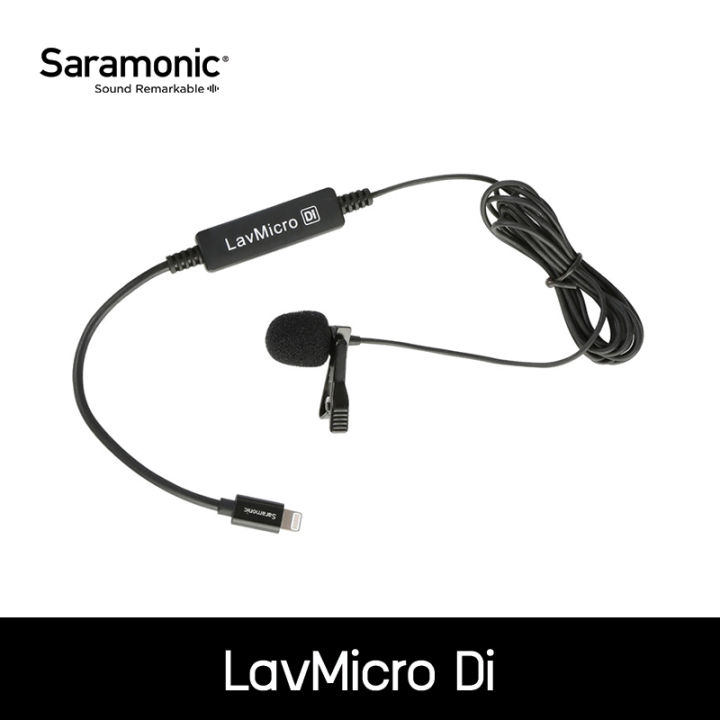 saramonic-ไมโครโฟนหนีบปกเสื้อ-lavmicro-di-หัว-lightning-สำหรับอุปกรณ์-ios