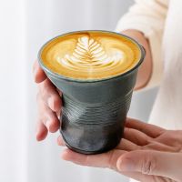 【hot】◈❅☽ Pleated Cup Coarse Pottery Irregular 200ml