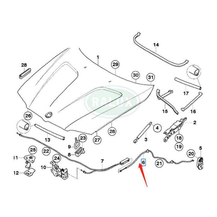 bahagian-auto-ralux-51233434665-51223434832-kabel-pasa-hood-depan-สำหรับรถ-bmw-x3-e83