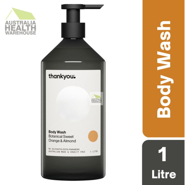 Thankyou Botanical Sweet Orange & Almond Body Wash 1 Litre Lazada