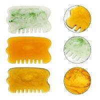 【LZ】✘▪✕  Raspador de Resina Natural Espátula Facial Gua Sha Comb Placa de Massagem Multifuncional Noiva 6 Pcs