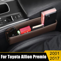 สำหรับโตโยต้า Allion Premio T24 T26 2001-2013 2014 2015 2016 2017รถที่นั่งรอยแยกสล็อตกล่องเก็บ Gap กระเป๋าในตัวปกกรณี