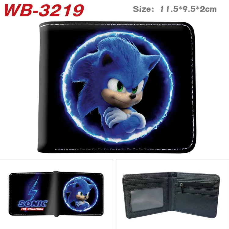 SONIC CHARACTERS PATTERN Sonic the Hedgehog 4 in. Bi Fold Wallet (Sonikku)