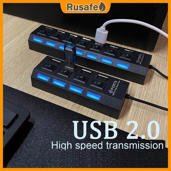 ghy【Ready Stock】Hub High Speed 4Port /7Port Hub Independent Switch