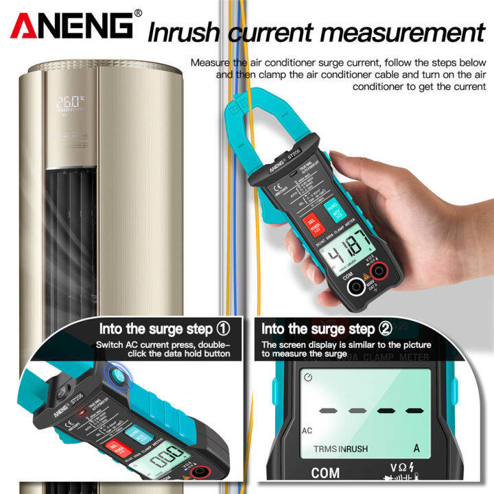 aneng-st206-digital-multimeter-clamps-meter-6000-counts-true-rms-amp-dcac-current-clamp-measure-dc-amperim-tester-voltmeter