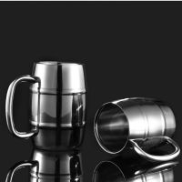 Double Wall Stainless Steel Coffee Mug Portable Tea Cup Travel Tumbler Coffee Jug Milk-Tea Cups Double Office Water Mugs