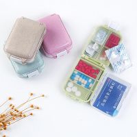 【YF】 Portable Wheat stalk sealed small pill box Medicine Storage Cases Seal Pill Box Travel Case
