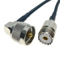 UHF SO239 Female Jack To UHF male Right angle Adapter Jumper Pigtail Coax Cable RG58 cable 12inch 30M