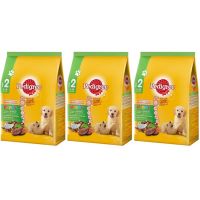 Pedigree Puppies Food Immunity Protection Liver Vegetables &amp; Milk Flavor 3-18 mth old 3kg (3 Bags) อาหารสุนัข เพดดีกรี