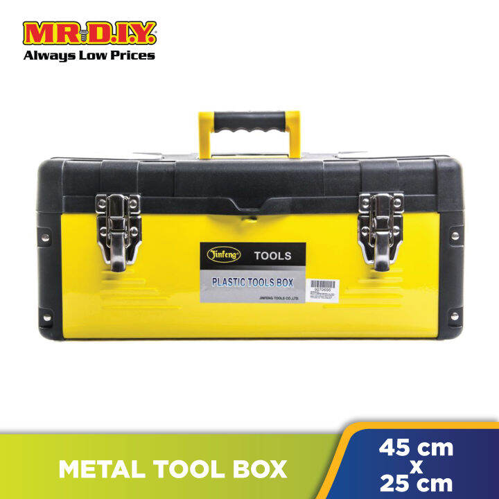 JINFENG Metal Tool Box (Yellow) Lazada
