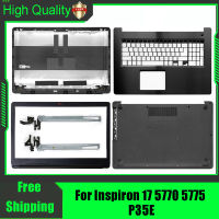 Untuk Inspiron 17 5770 5775 P35E LCD Belakang Belakang Belakang ฝาครอบด้านบนฝาปิดโน้ตบุค Palmrest Atas Bawah Asas Kes Perumahan Engsel Hitam