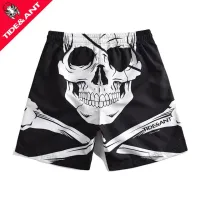 3D Skull Swim Shorts Mens Surfing Beach Shorts Swimming Trunks Men Boardwear Quick Dry Bermuda Surf Swimwear Sports Running Suit