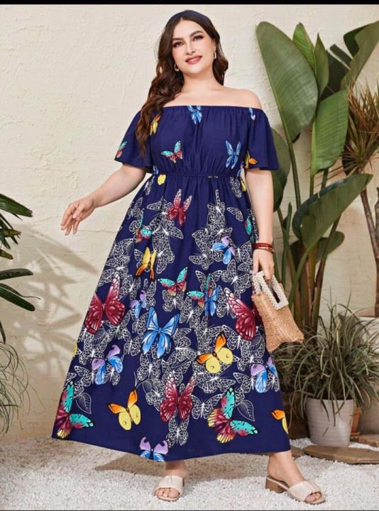 PLUS SIZE ASSORTED CLASSY ELEGANT MAXI DRESS FOR HER (LARGE-XL FRAME ...