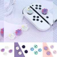 Ghost Cat Animals Silicone Soft Thumb Stick Grip Cap Protective Cover For Switch Oled NS Lite Joy-con Controller Thumbstick Case Controllers