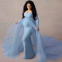 【DT】hot！ 2023 Sleeve Maternity Photo Shoot Evening Costume Photography Prop