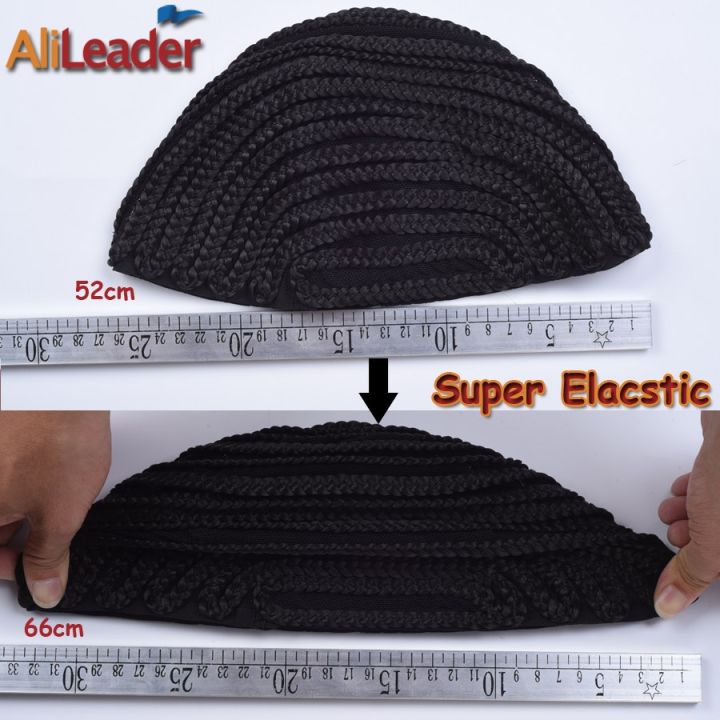 alileader-หมวกแก๊ปสำหรับทำวิกผมถักแบบแอฟริกันหมวกแก๊ปวิกผมถักทอสำหรับถักเปีย