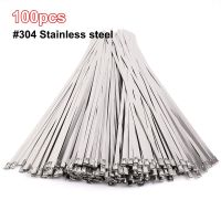 100pcs 304 Stainless Steel Ball Lock Cable Ties Self Locking Head Metal Cable Tie Multi-Purpose Steel Zip Ties Wholesale Cable Management