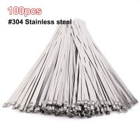 100pcs 304 Stainless Steel Ball Lock Cable Ties Self Locking Head Metal Cable Tie Multi-Purpose Steel Zip Ties Wholesale