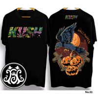 เสื้อยืด KUSH original ผ้าฝ้ายแท้ คอกลม เสื้อฮาโลวีน ชุดวันหยุด พิมพ์ลาย Jack-o-lantern ไซส์ผู้ชาย S-3XL