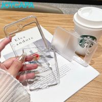 Transparent Matte Glossy Shockproof Case For Samsung Galaxy Z Flip Fold 3 4 5 Zfold3 Simple Armor Bumper Hard PC Back Covers