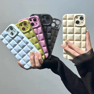 สามมิติ lattice เคสโทรศัพท์สำหรับ iPhone 11 Pro Max 12 Pro Max 13 Pro Max 14 Pro Max XS Max XR X 7 8 Plus SE 2020 ซิลิโคนนุ่มใหม่