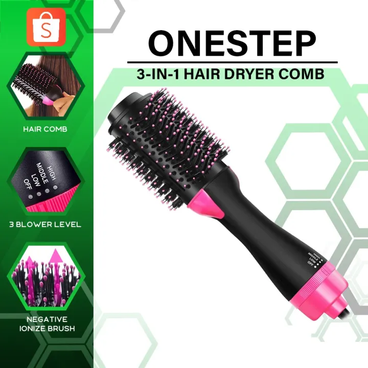 【100 Original】 3 in 1 Professional Hair Dryer & Volumizer Rotating