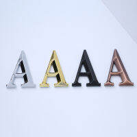 1PC 7CM Modern Letters สติกเกอร์เงิน/ทอง/แดงทองแดง/แผ่นดำโรงแรมที่อยู่หลักป้าย ABS แผ่นประตู-so6