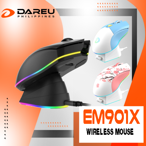 DAREU EM901x GEMINI Lightweight Dual-Mode RGB Backlit Gaming Mouse ...