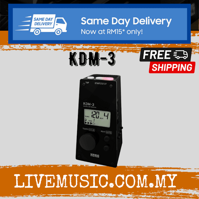 Korg KDM-3 Digital Metronome - Black / White ( KDM 3 / KDM3 ) | Lazada