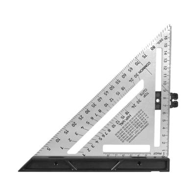ไม้บรรทัดมุมสี่เหลี่ยมขนาด7/12นิ้วไม้บรรทัดวัดสแตนเลสไม้บรรทัดไม้ความแม่นยำสูงพร้อมเครื่องมือวัดฐานที่ถอดออกได้วัดระดับฟอง